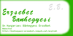erzsebet banhegyesi business card