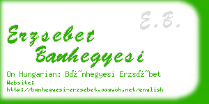 erzsebet banhegyesi business card